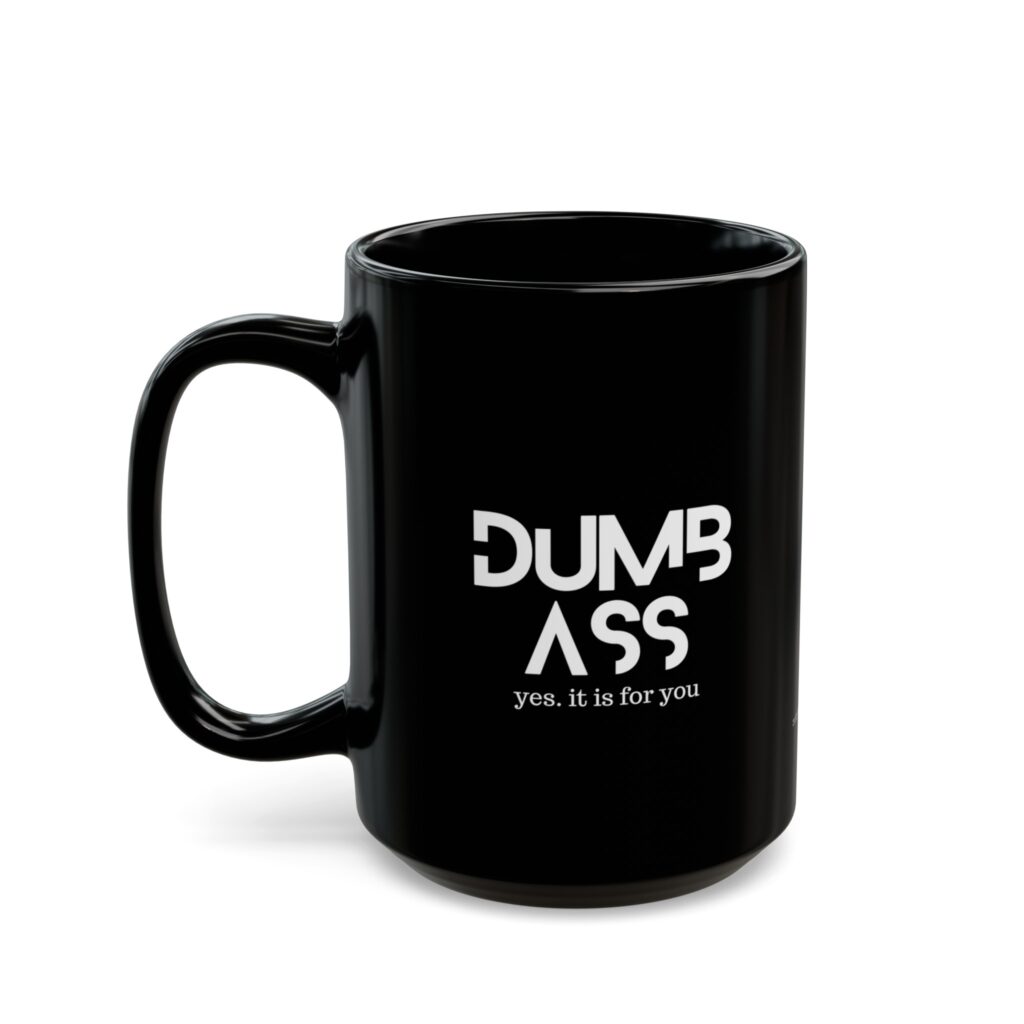 black ceramic mug by iziiexpressions.com